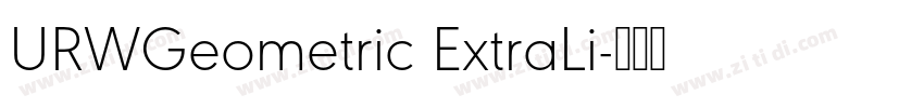 URWGeometric ExtraLi字体转换